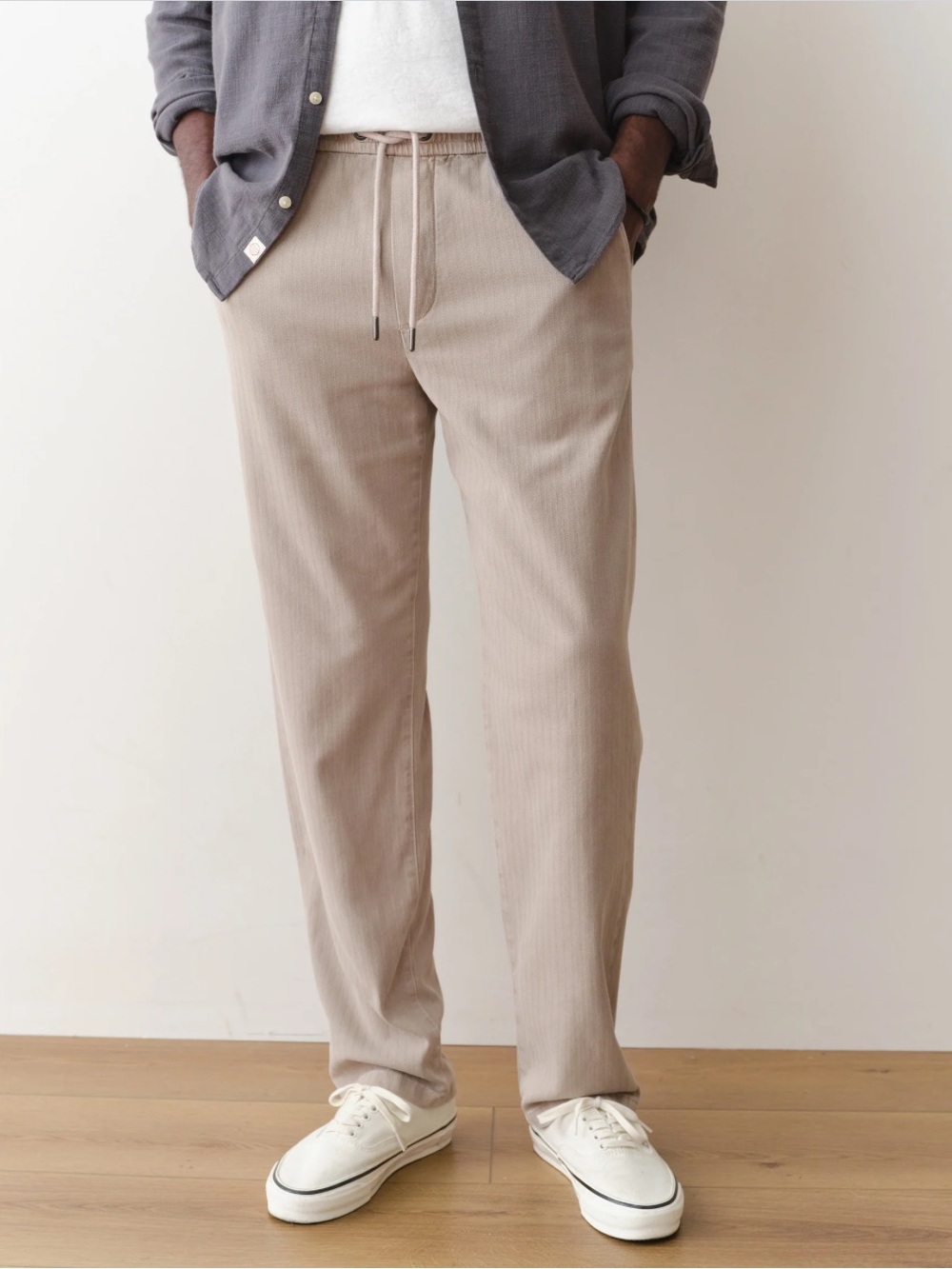 Marine Layer NWT Herringbone Saturday Pant Relaxed fit with drawstring